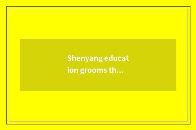 Shenyang education grooms the current situation of the market
