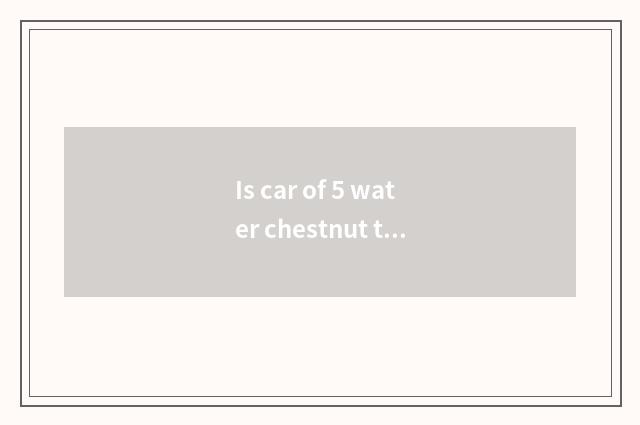 Is car of 5 water chestnut the oldest partner?