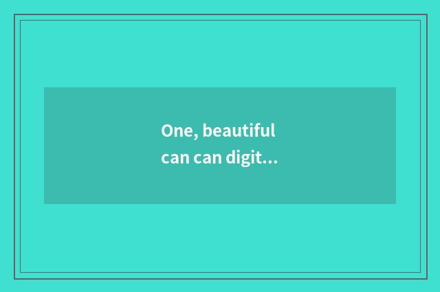 One, beautiful can can digital camera make even computer photograph resemble a h