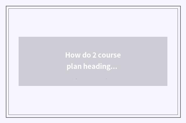How do 2 course plan headings in an account book commonly?