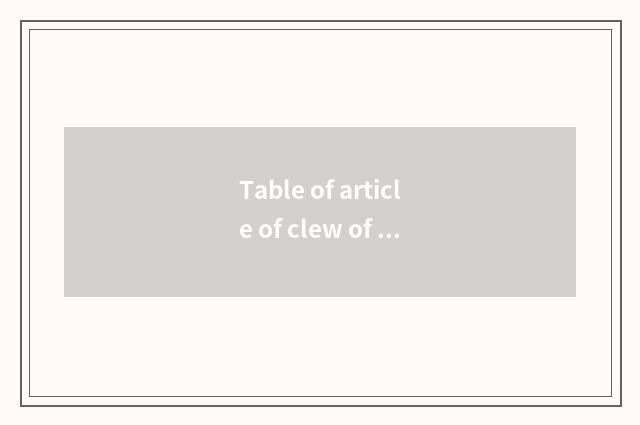 Table of article of clew of the warmth before travel sets out?