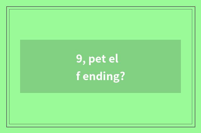 9, pet elf ending?