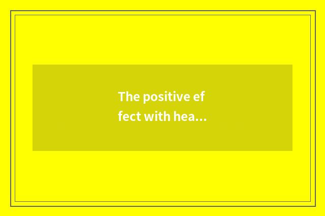 The positive effect with healthy to the individual recreation