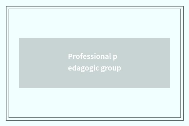 Professional pedagogic group