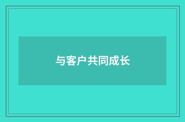 与客户共同成长