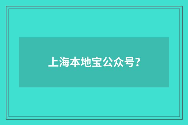 上海本地宝公众号？