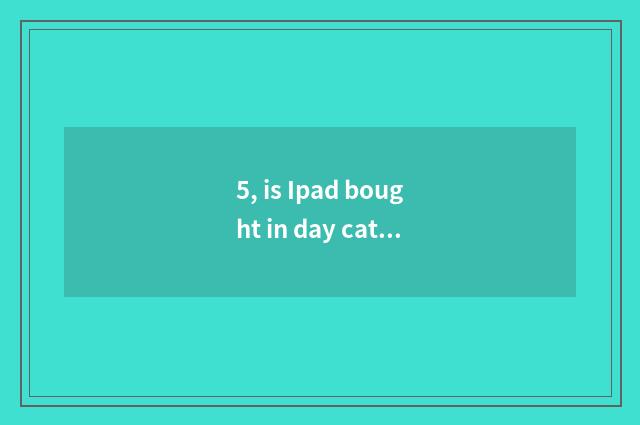 5, is Ipad bought in day cat authentic?