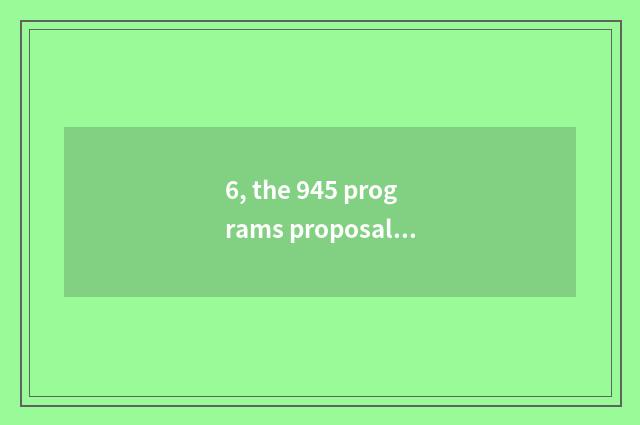6, the 945 programs proposal about social security respect?