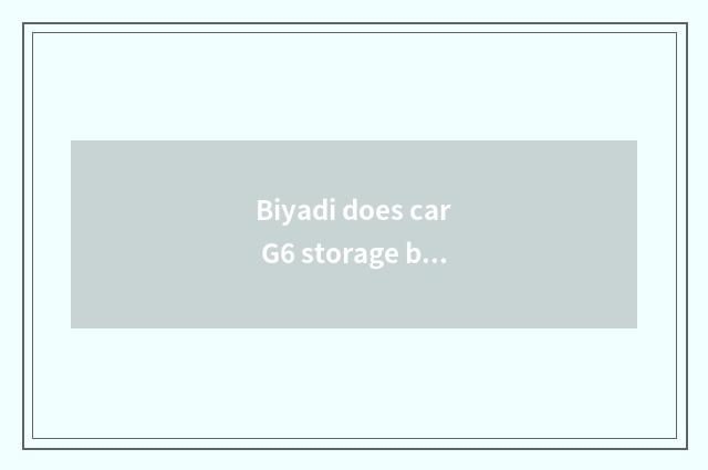 Biyadi does car G6 storage battery change how many price to need?