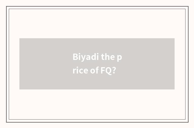 Biyadi the price of FQ?