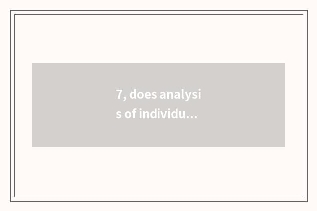7, does analysis of individual psychology quality report integrated quality is e