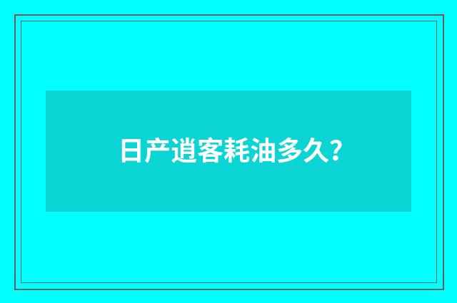 日产逍客耗油多久？
