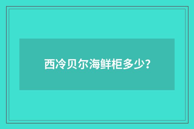 西冷贝尔海鲜柜多少？