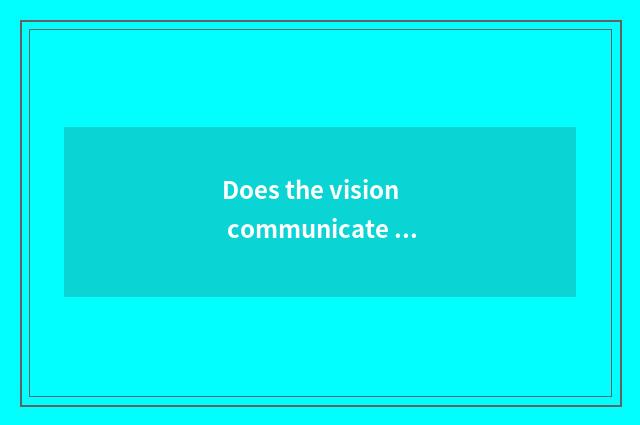 Does the vision communicate undergraduate course and vision to communicate speci