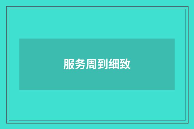 服务周到细致