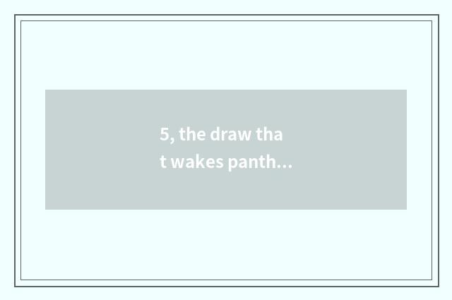 5, the draw that wakes panther up this story?