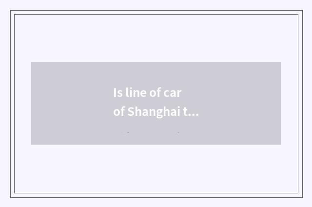 Is line of car of Shanghai travel sightseeing / how to sit?