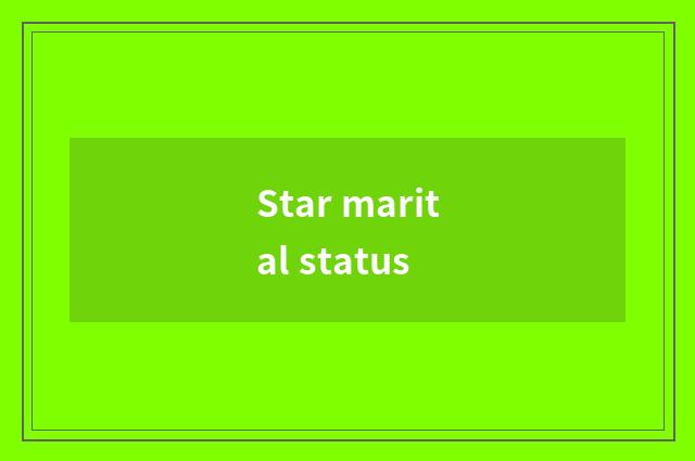Star marital status