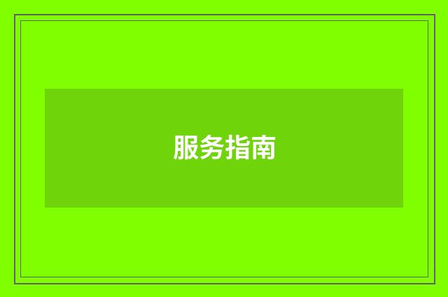 服务指南