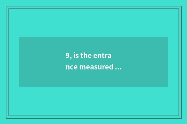 9, is the entrance measured inside Originos?