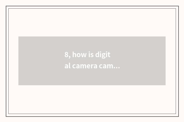 8, how is digital camera camera lens taken?