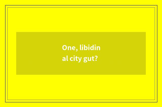 One, libidinal city gut?