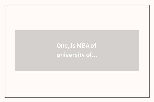 One, is MBA of university of central finance and economics tuitional?