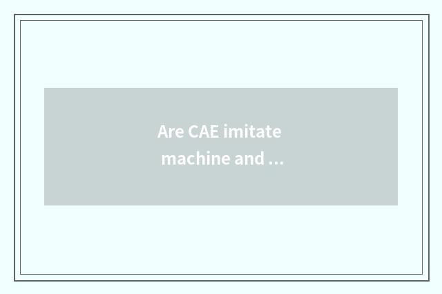 Are CAE imitate machine and TRU imitate machine distinguished?