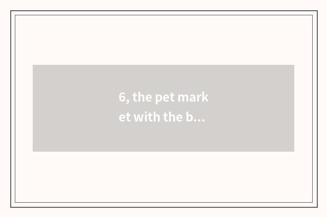 6, the pet market with the biggest Hunan?