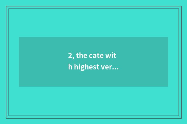 2, the cate with highest vermicelli made from bean starch advocate sow?