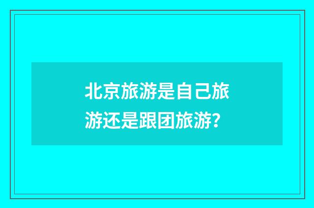 北京旅游是自己旅游还是跟团旅游？