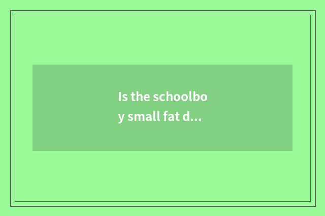 Is the schoolboy small fat definition?