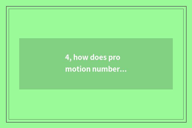 4, how does promotion number camera resemble element?