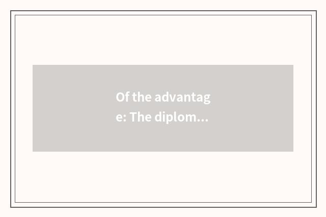Of the advantage: The diploma that the whole world approbates