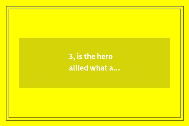 3, is the hero allied what accelerator is good with?
