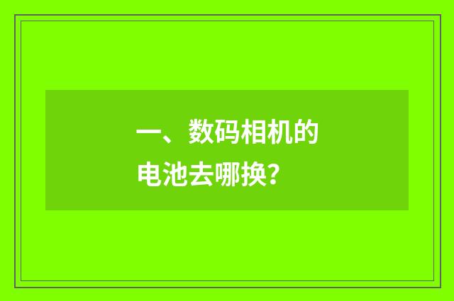 一、数码相机的电池去哪换？