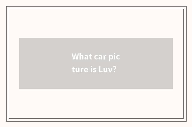 What car picture is Luv?