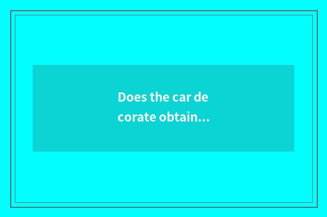Does the car decorate obtain employment foreground how?