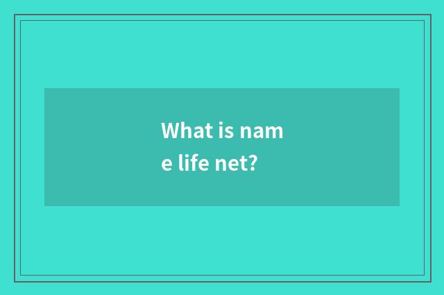What is name life net?