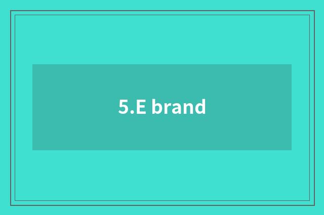 5.E brand
