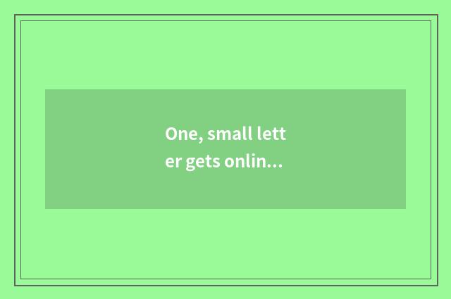 One, small letter gets online let old people enrich spare life