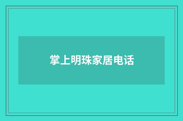 掌上明珠家居电话