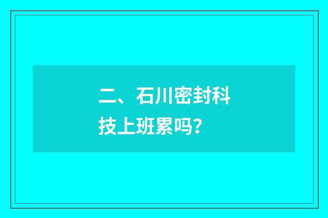 二、石川密封科技上班累吗？