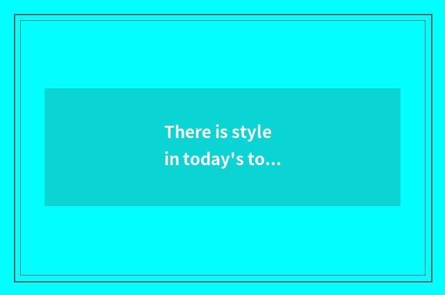 There is style in today's top headlines board piece?
