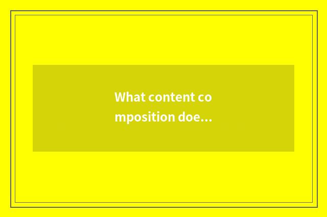 What content composition does lecture of healthy education knowledge have?