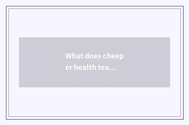 What does cheeper health teach little common sense to have?