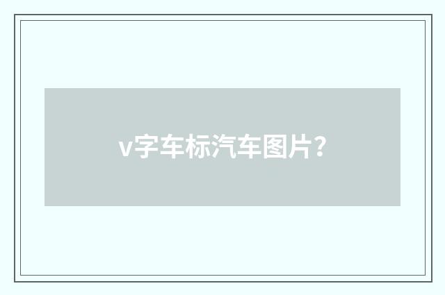 v字车标汽车图片?