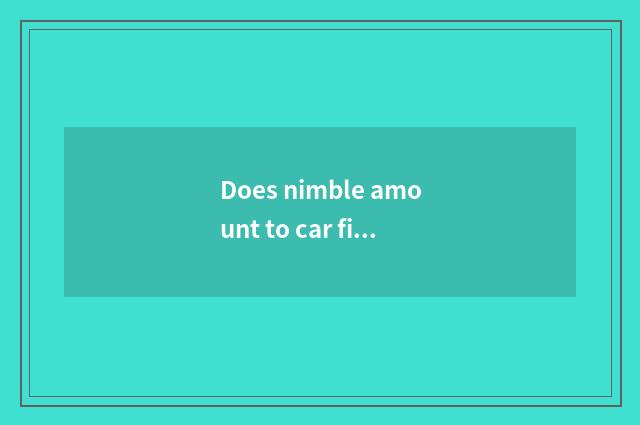Does nimble amount to car filling lacquer?