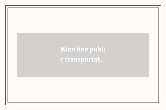 Wine fine public transportation how does the mobile phone pay?