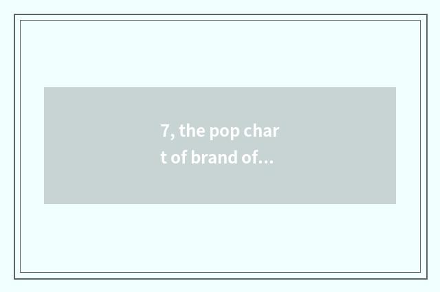 7, the pop chart of brand of countrywide chain meal?